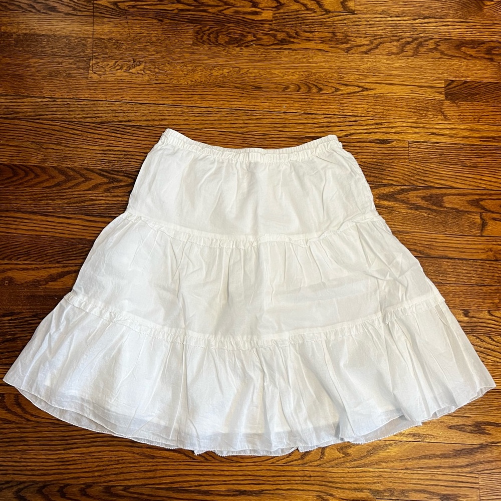 Aritzia Sunday Best White 100% Cotton Mini Skirt